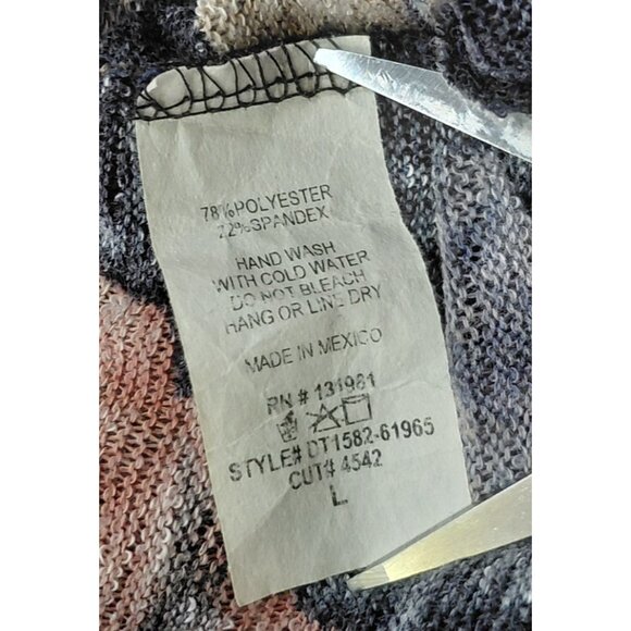 Naif Cold Shoulder Blouse Cinch Tie Large Romantic Whimsigoth Dark Floral - Picture 5 of 8